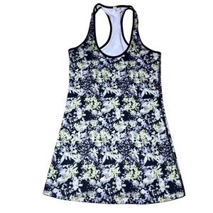 Lululemon Cool Racerback Tank Top Size 4 Crosscourt Petal Black Clarity Yellow